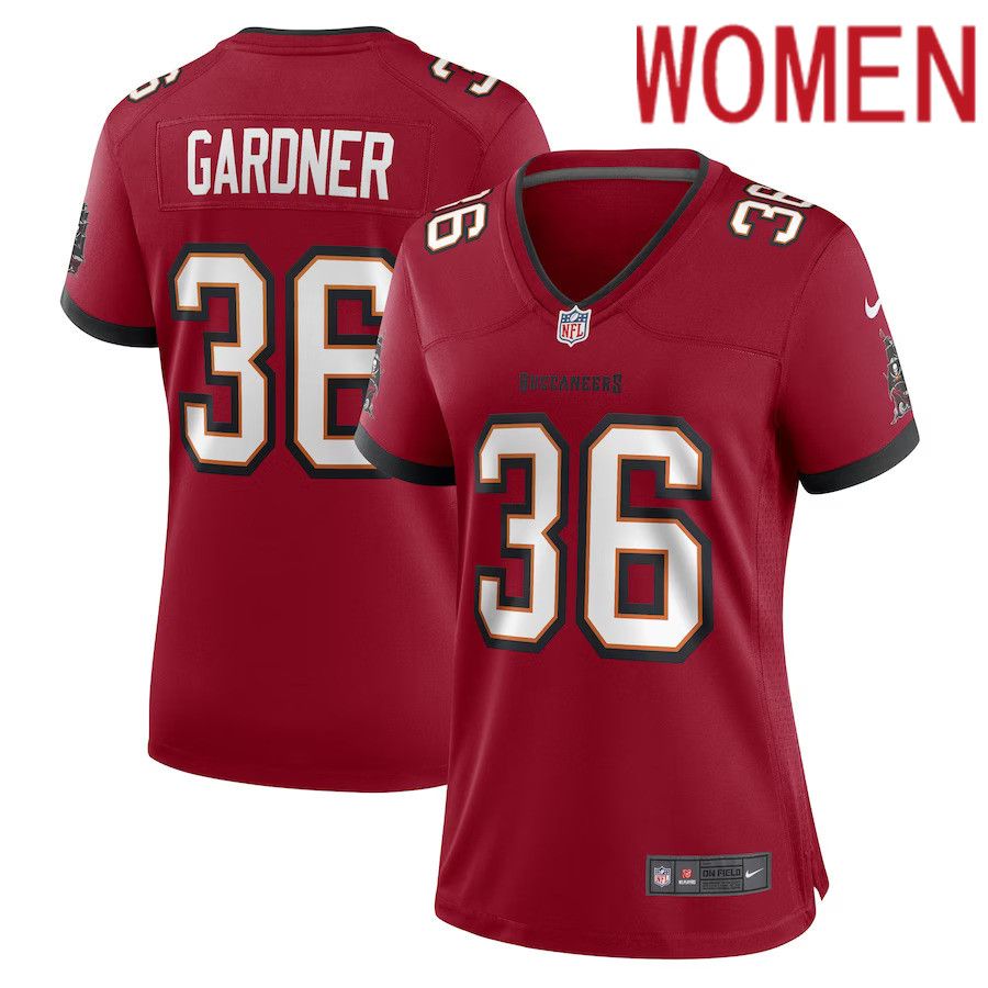Women Tampa Bay Buccaneers 36 Don Gardner Nike Red Game Player NFL Jersey